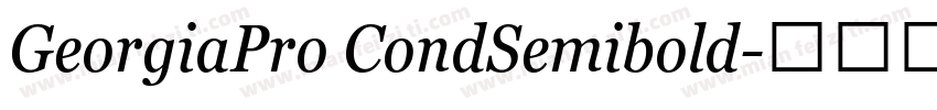 GeorgiaPro CondSemibold字体转换